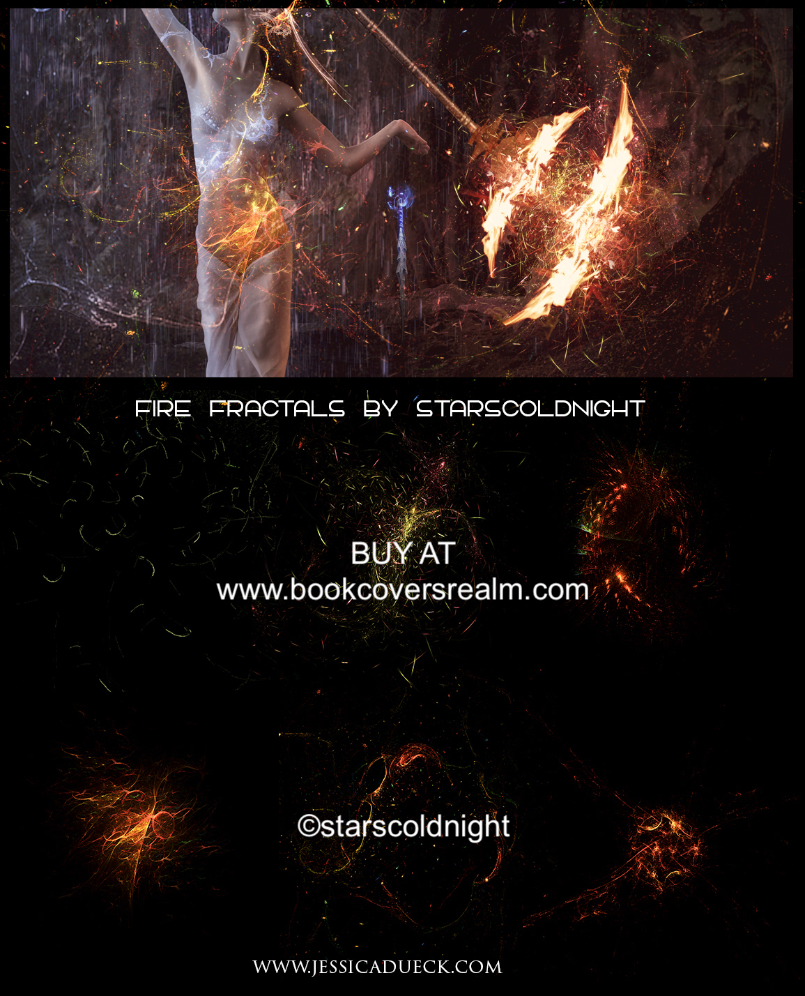 Fire sparks fractals by starscoldnight