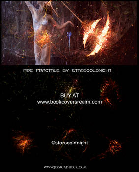 Fire sparks fractals by starscoldnight