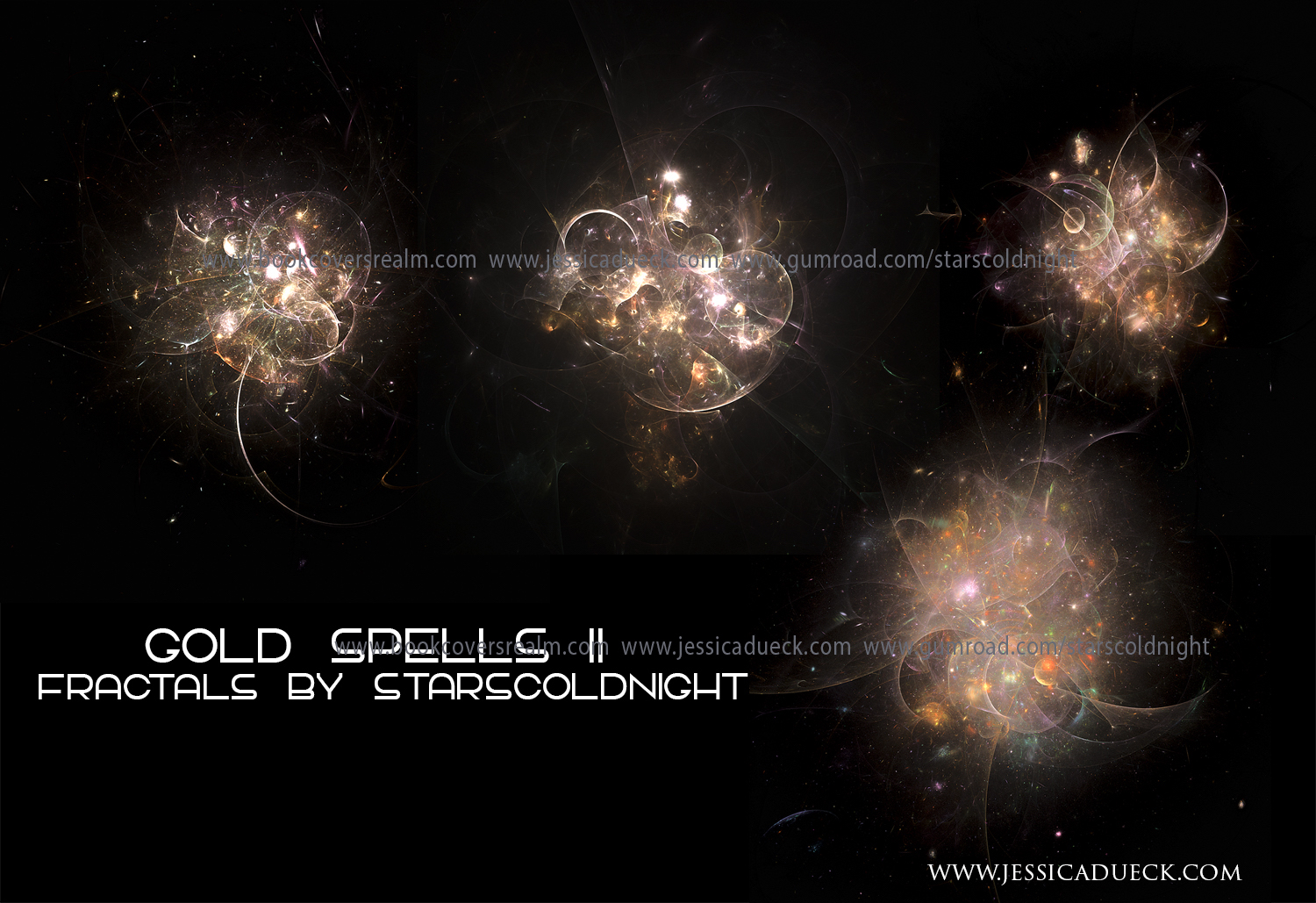 Gold spells II fractals by starscoldnight
