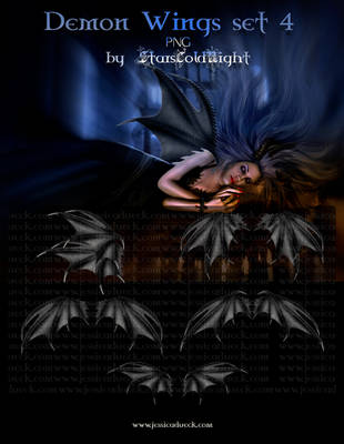 demon wings set 4 by starscoldnight