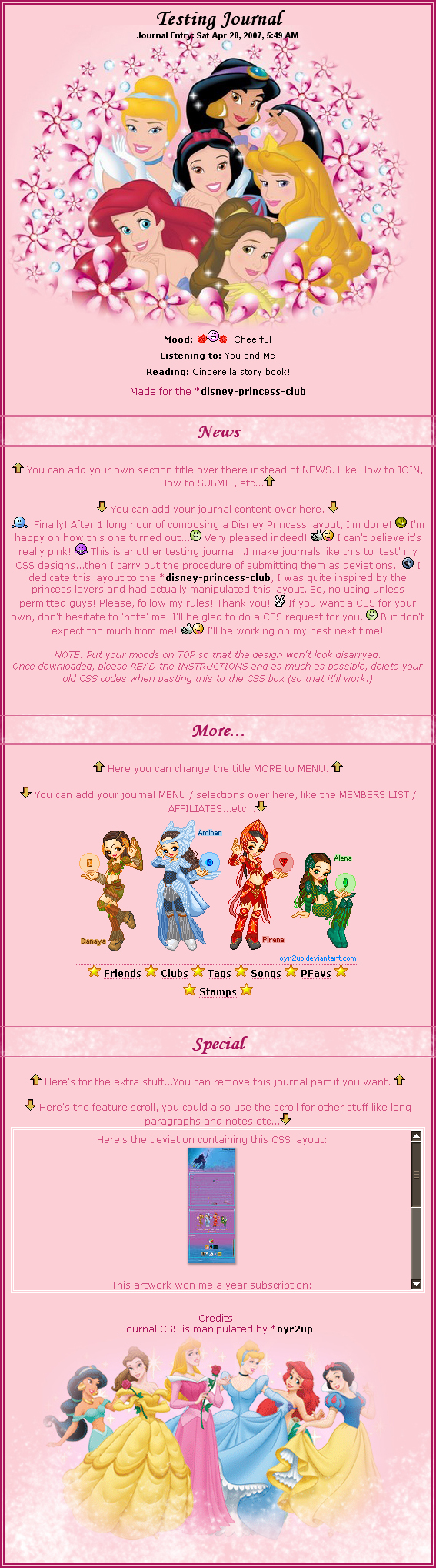 Disney Princess CSS