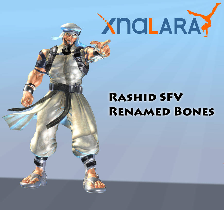Rashid [SFV] renamed bones XPS by ArRoW-4-U on DeviantArt