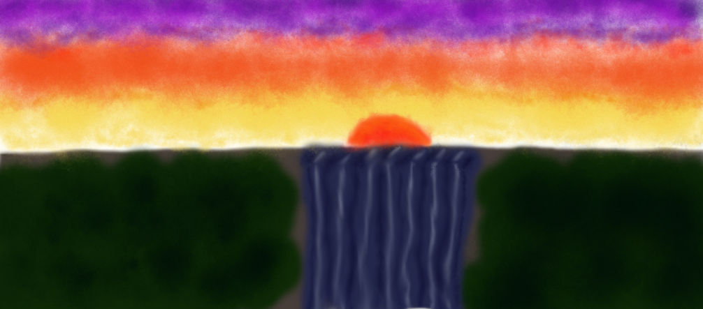 Waterfall Sunset by midnightmusic95 on DeviantArt