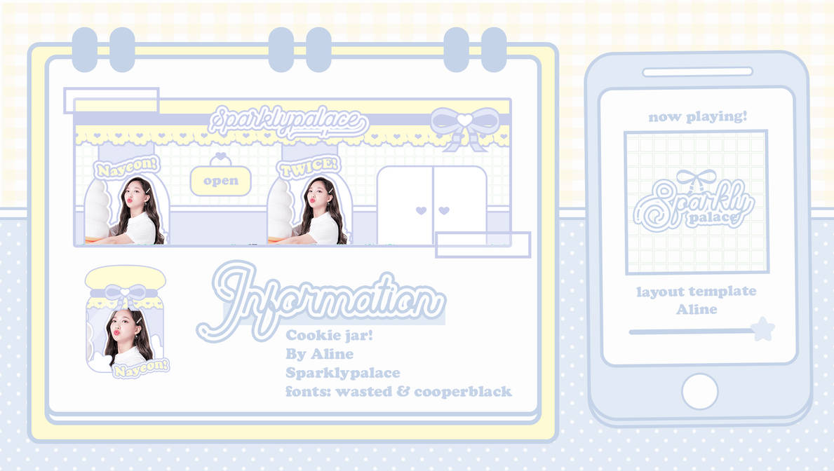 PSD Twitter Layout Template Cookie Jar by Aline by sparklypalace on