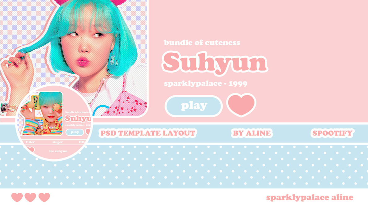 PSD Twitter Layout Template SPOOTIFY by Aline by sparklypalace on