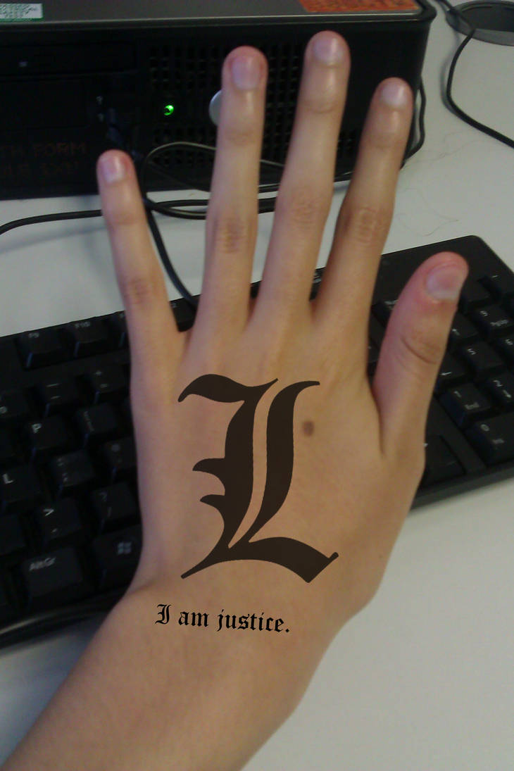 DeathNote L tattoo by TashaJane on DeviantArt