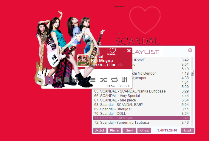 Scandal Band Rolling Stone V1 - SKIN WINAMP