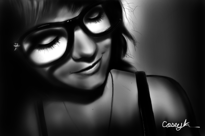 girl with glasses by CaseyKobies on DeviantArt