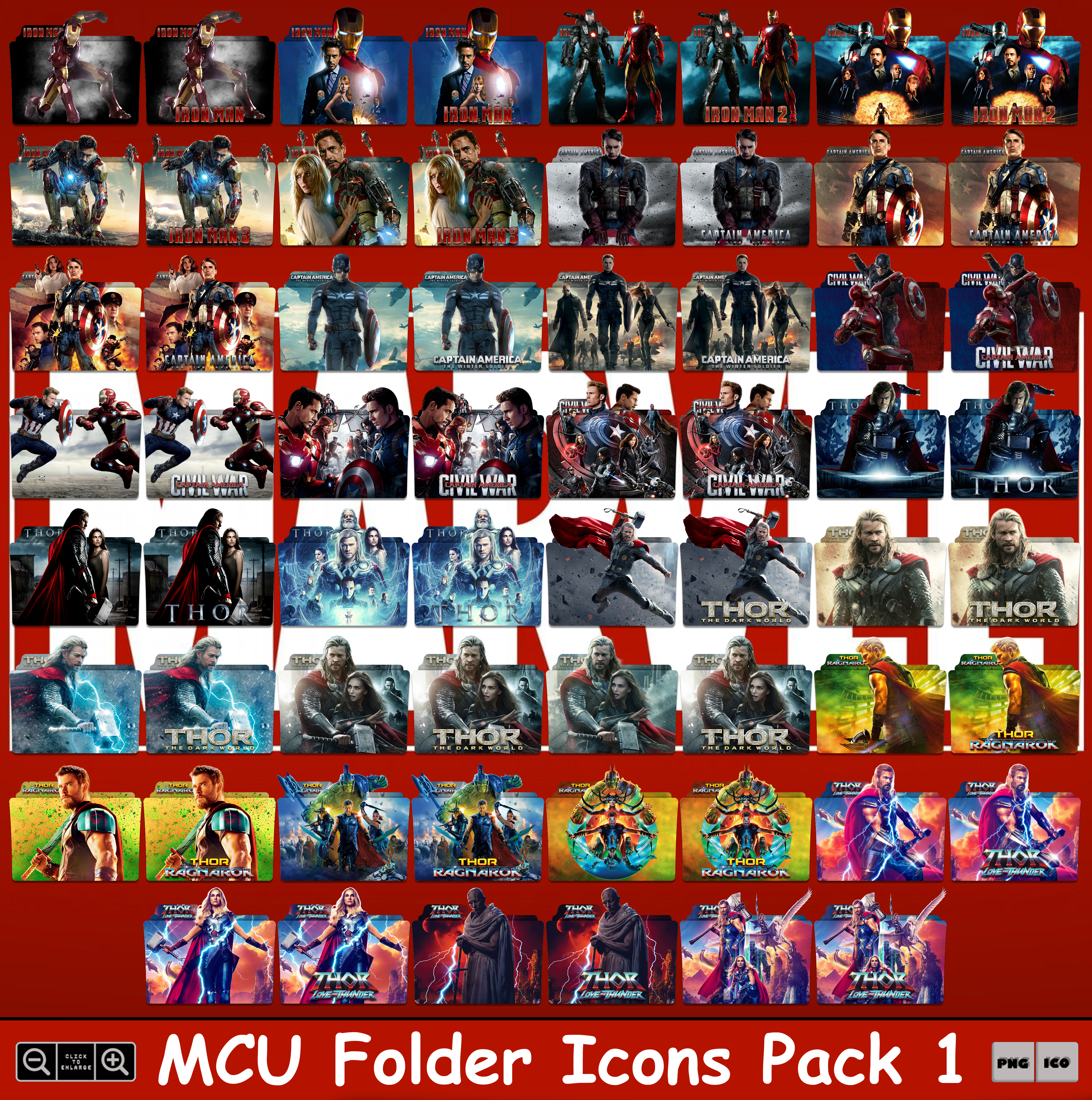 Mcu icons images on