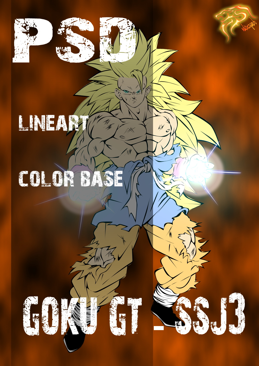 Goku Gt - Ssj3 [PSD] by nikocopado on DeviantArt