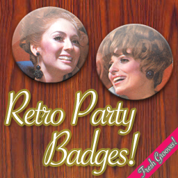 Retro Party Badges