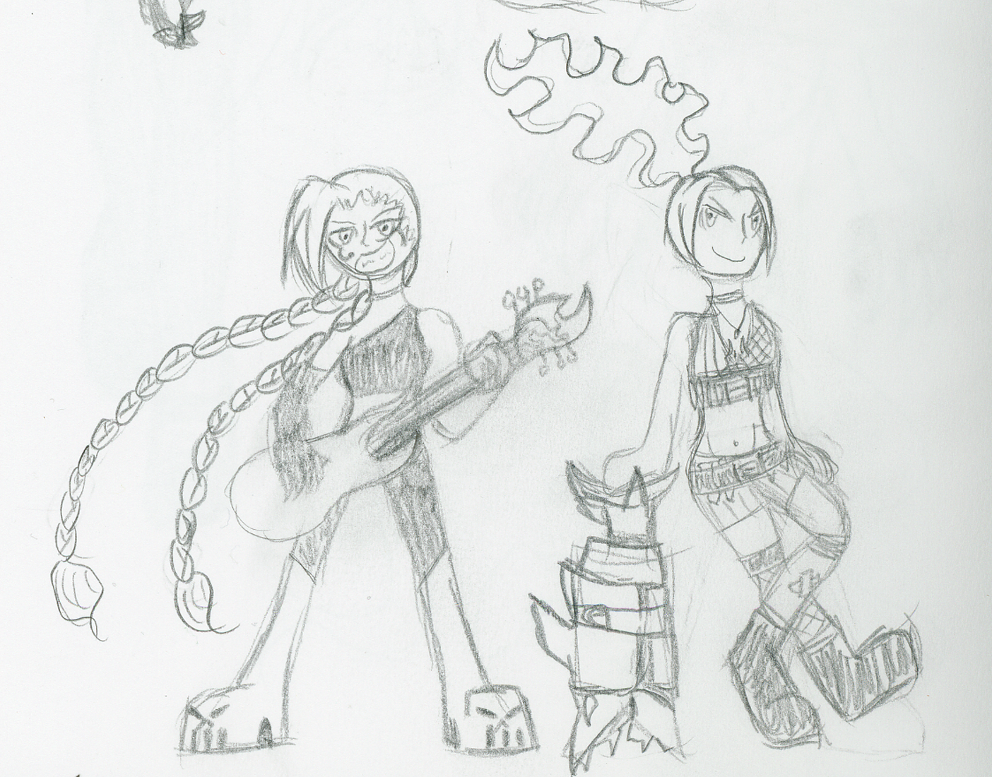 DP - Ember and Jinx Outfit Switch Lineart by snowcloud8 on DeviantArt