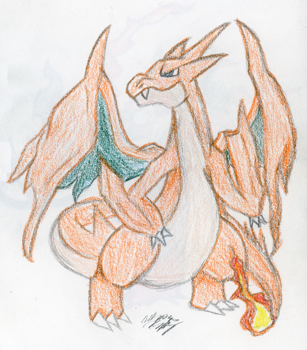 Pokesketches - Mega Charizard Y by snowcloud8 on DeviantArt