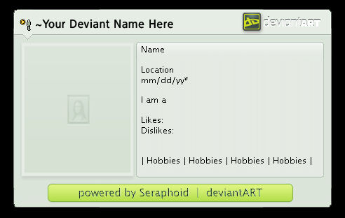 Deviant ID TEMPLATE by Seraphoid on DeviantArt
