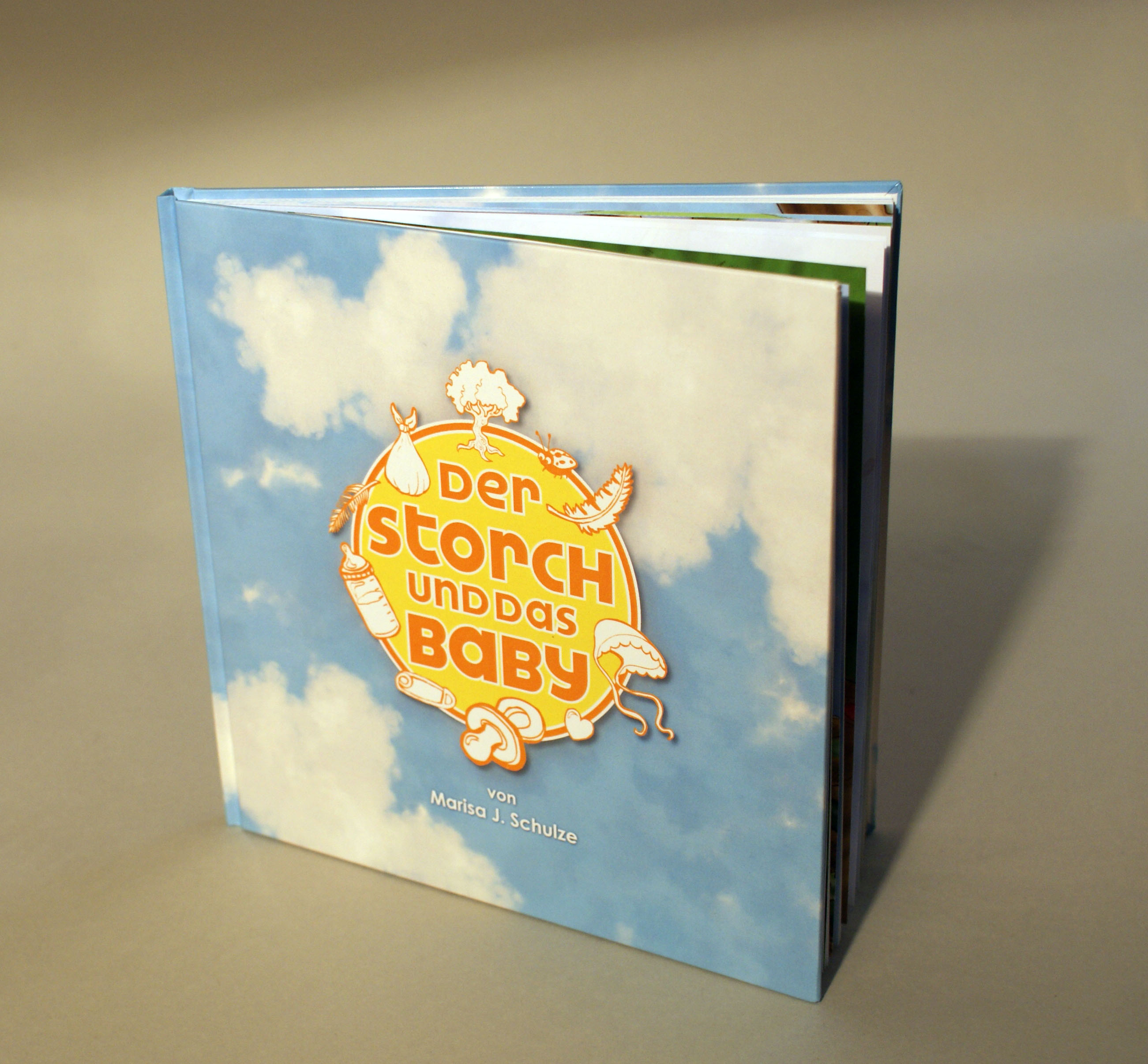 Childrens Book Stork+Baby