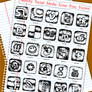 Sketchy Social Media Icons Free Vector