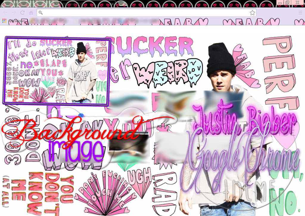 Justin Bieber Google Chrome Theme