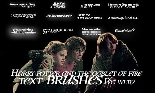 Harry potter text brushes