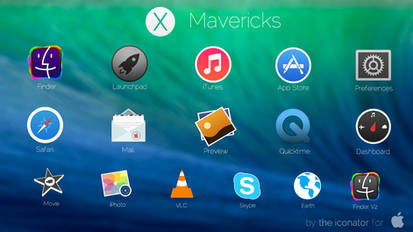Mac OS X Mavericks icons