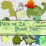 Pack de 26 Dinos en formato Png.
