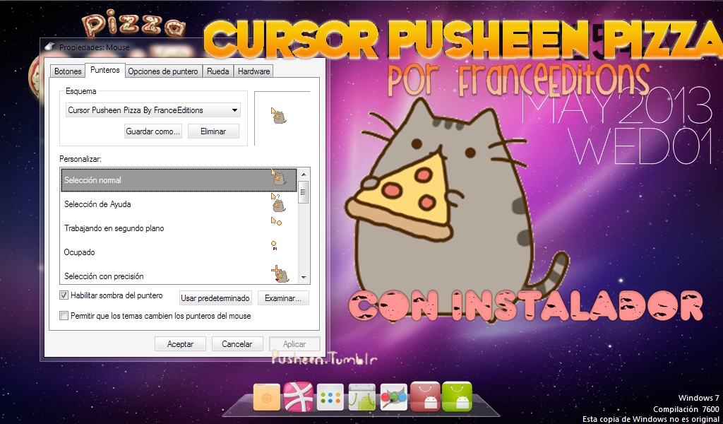 Cursor Pusheen Pizza