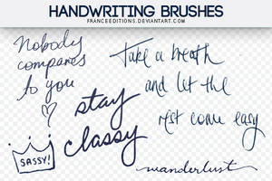 Handwriting  BRUSHES franceeditions!