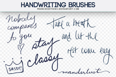 Handwriting  BRUSHES franceeditions!