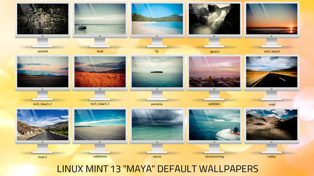 linux mint 13 maya default wallpapers pack