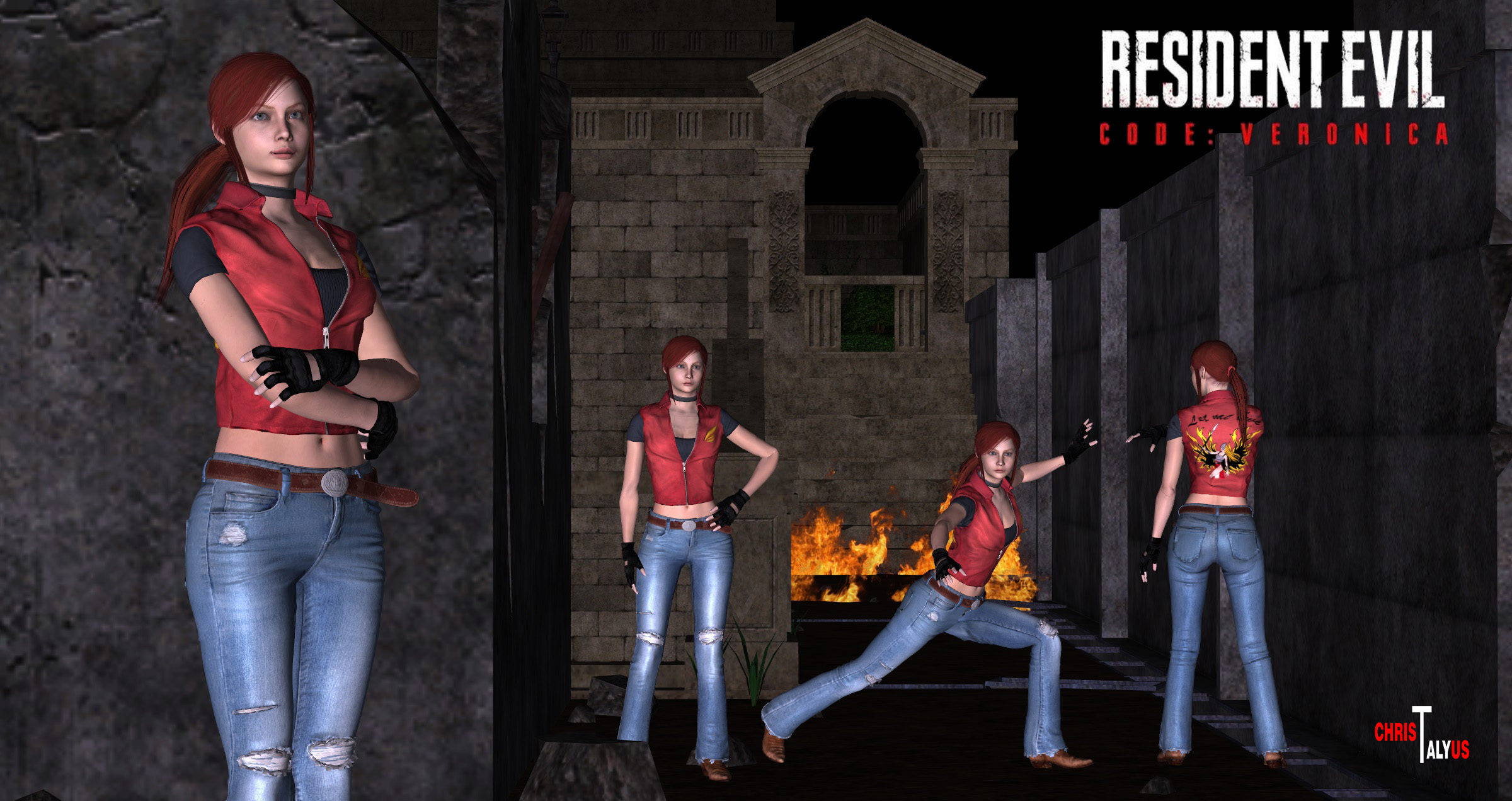 Claire looking great in RE: Verse with the Revelations 2 outfit