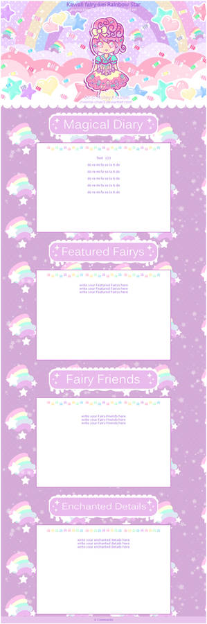 Kawaii fairy-kei Rainbow Star Journal