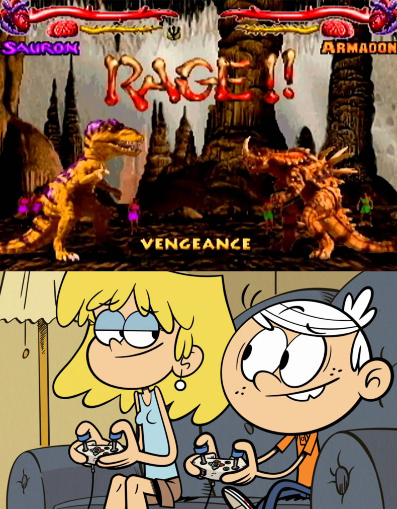 Lincoln and Lori Play Primal Rage by Leviarex on DeviantArt