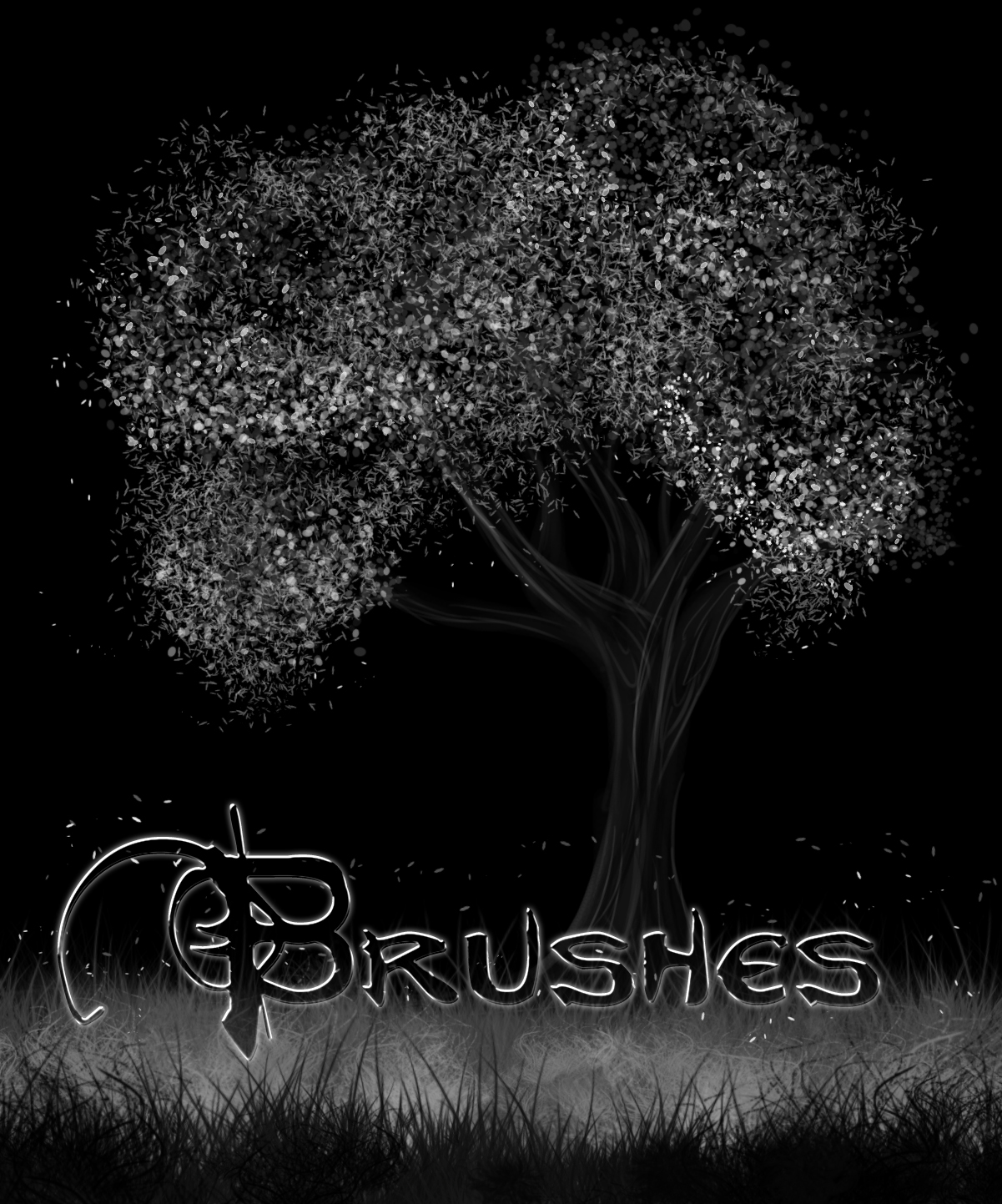Free leaves, grass Brushes