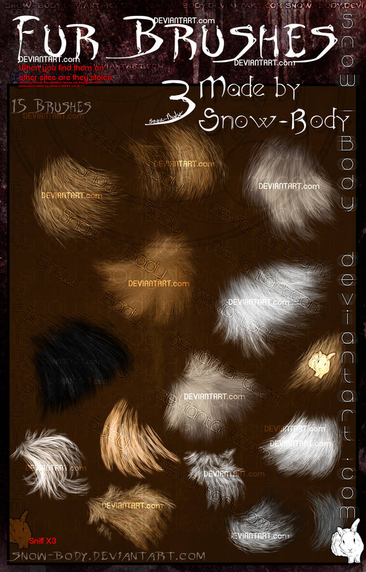 Brushes: Fur part: 3 by Snow-Body