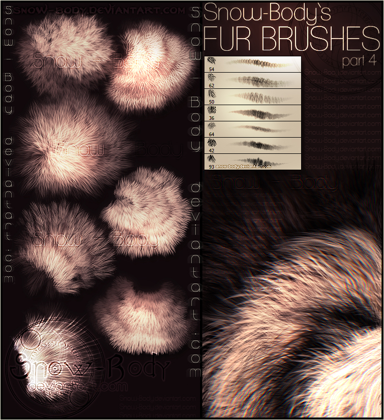 Brushes: Fur part: 4 by Snow-Body on DeviantArt