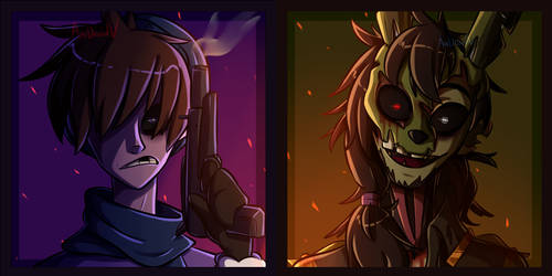 FNAF3 Sharing Icons - Mike w/ Springtrap -DL-
