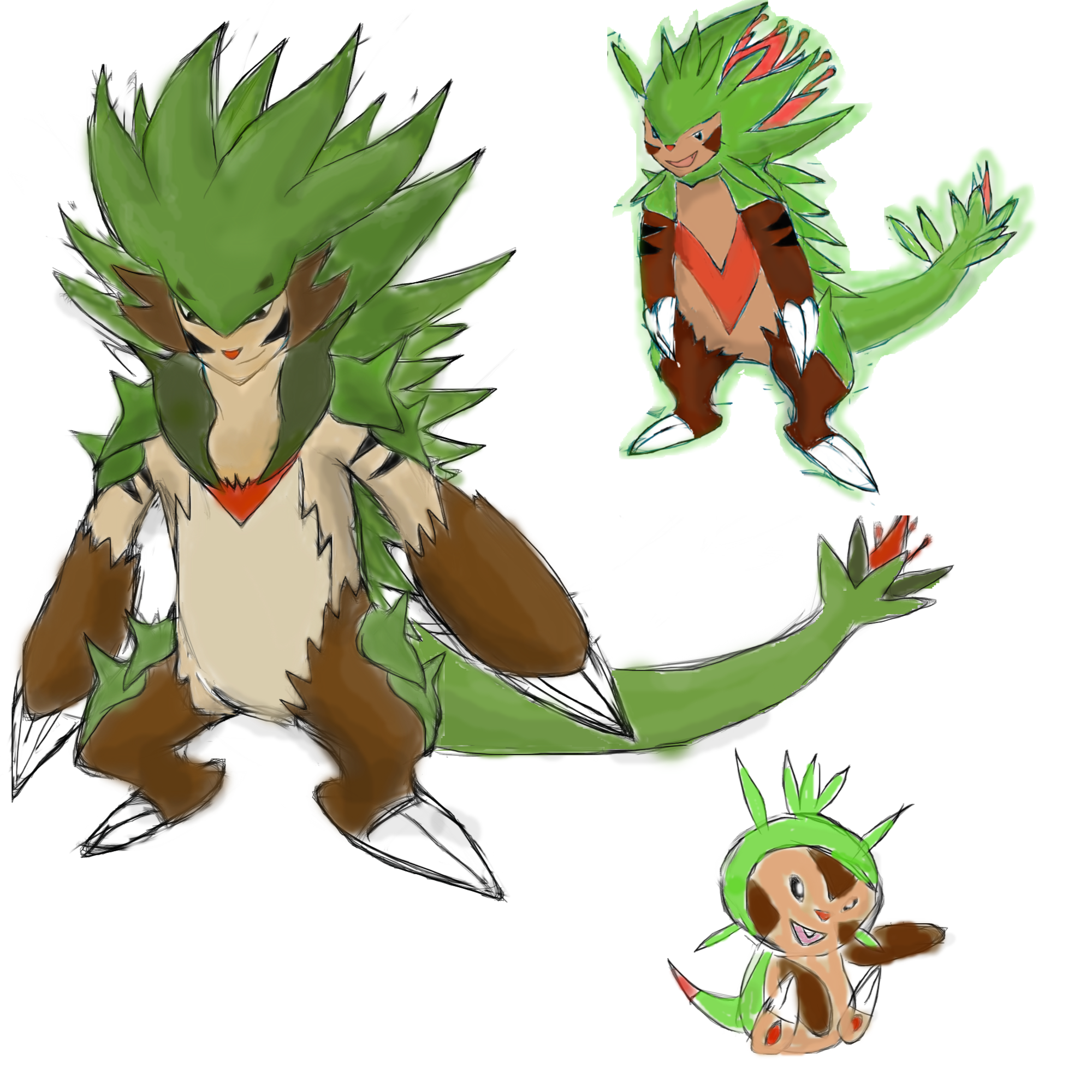 Pokemon X and Y starters evolutions by RZGmon200 on DeviantArt