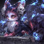 Kitsune Creature Fox Cute Chibi Skull MP4 + PNG HD