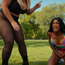 Rock..paper......game with her Trans friend 