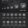 Grey Social Media Icons