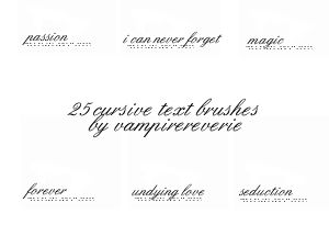 Cursive Text Brushes ZIP file