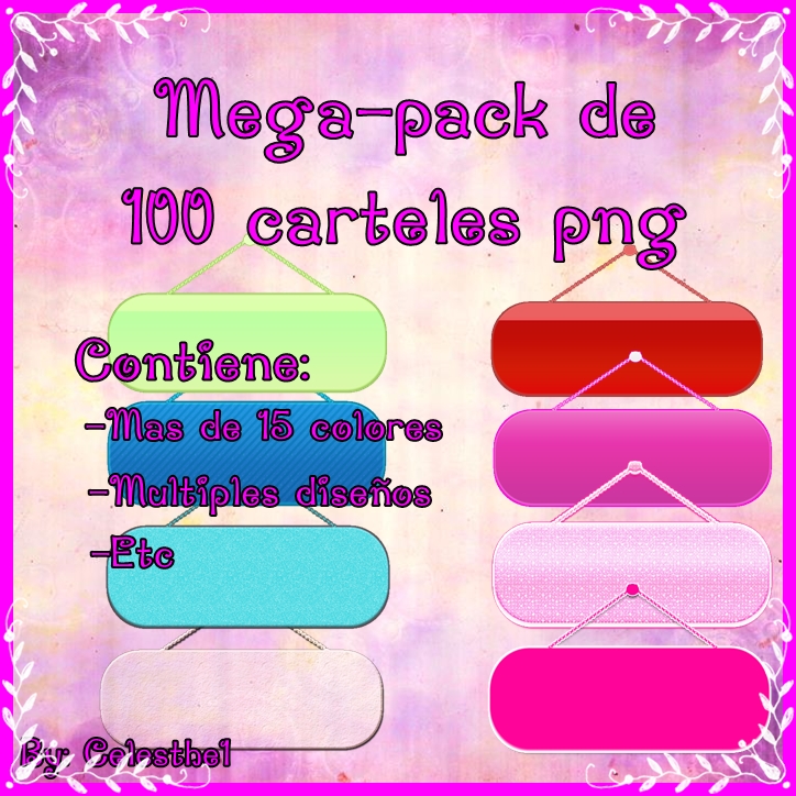 Mega pack de 100 carteles png