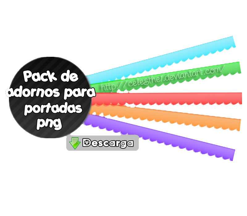 Pack de adornos para portadas png by celesthe1 on DeviantArt