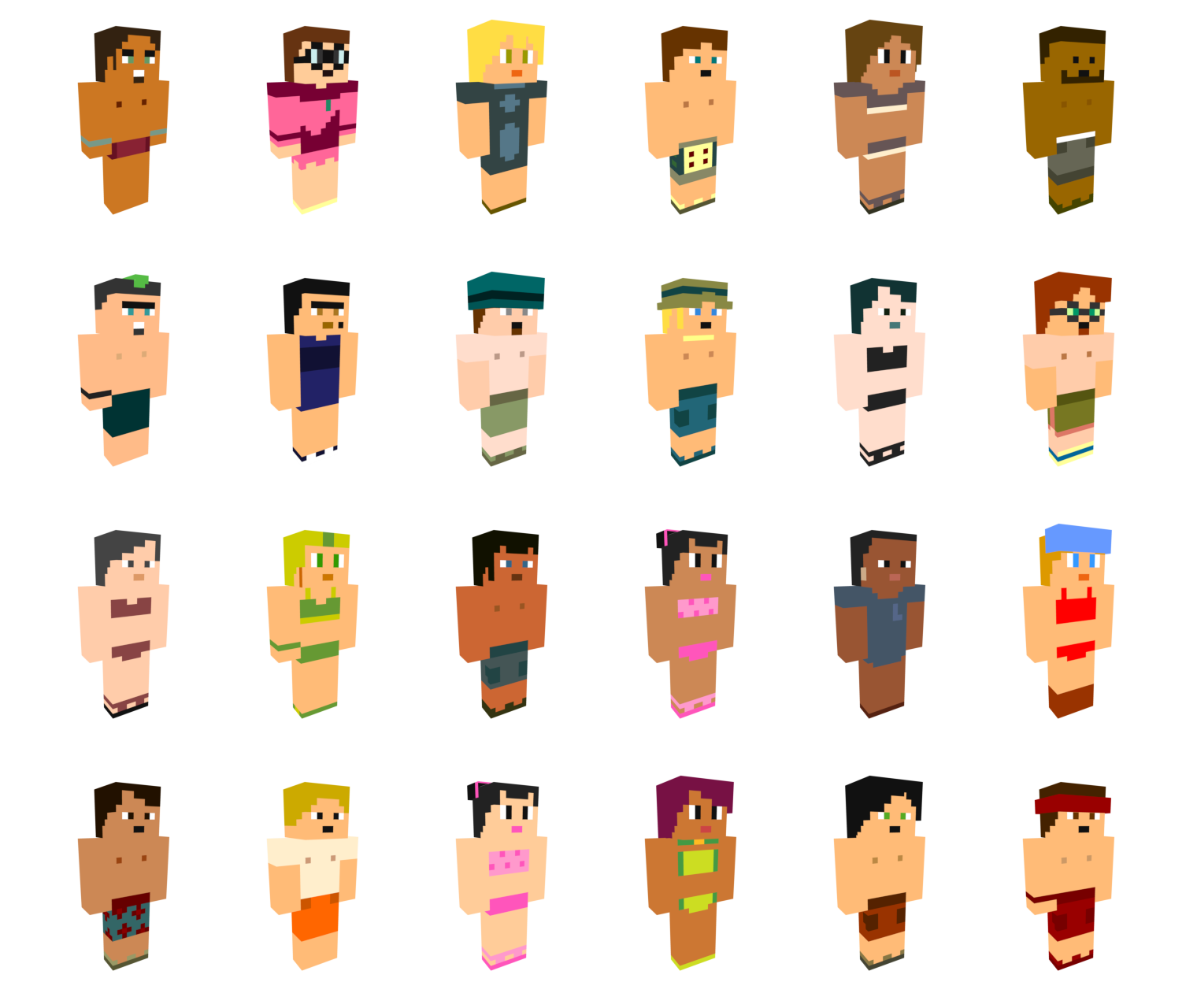 Total Drama Minecraft 1st Gen Swimwear by cahenry12 on DeviantArt