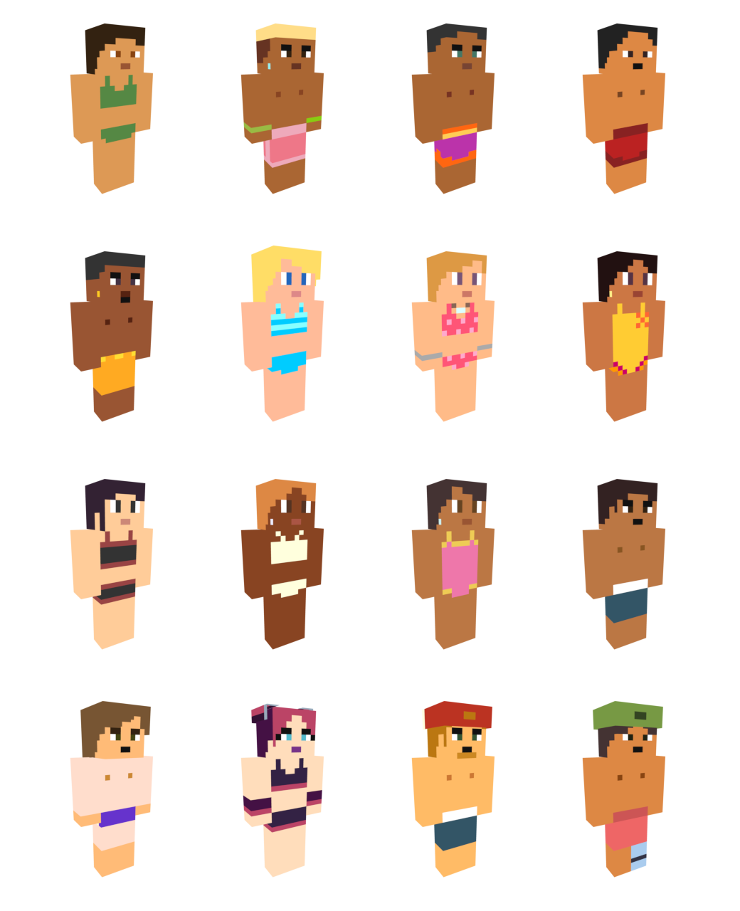 Total Drama Minecraft 4th Gen Swimwear by cahenry12 on DeviantArt