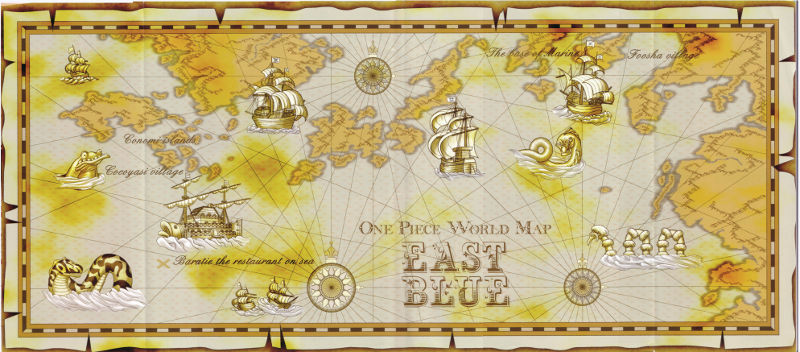 One Piece World Map by Sharpsider