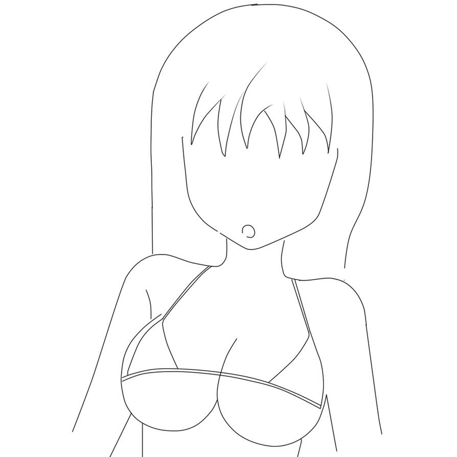 Big Define Apparently FREE line-art ! (Anime bikini girl) by KaylaWaylaLineart on DeviantArt