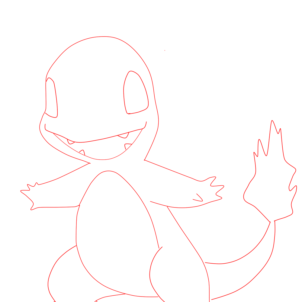 FREE line-art ! Feel free to use (Charmander)