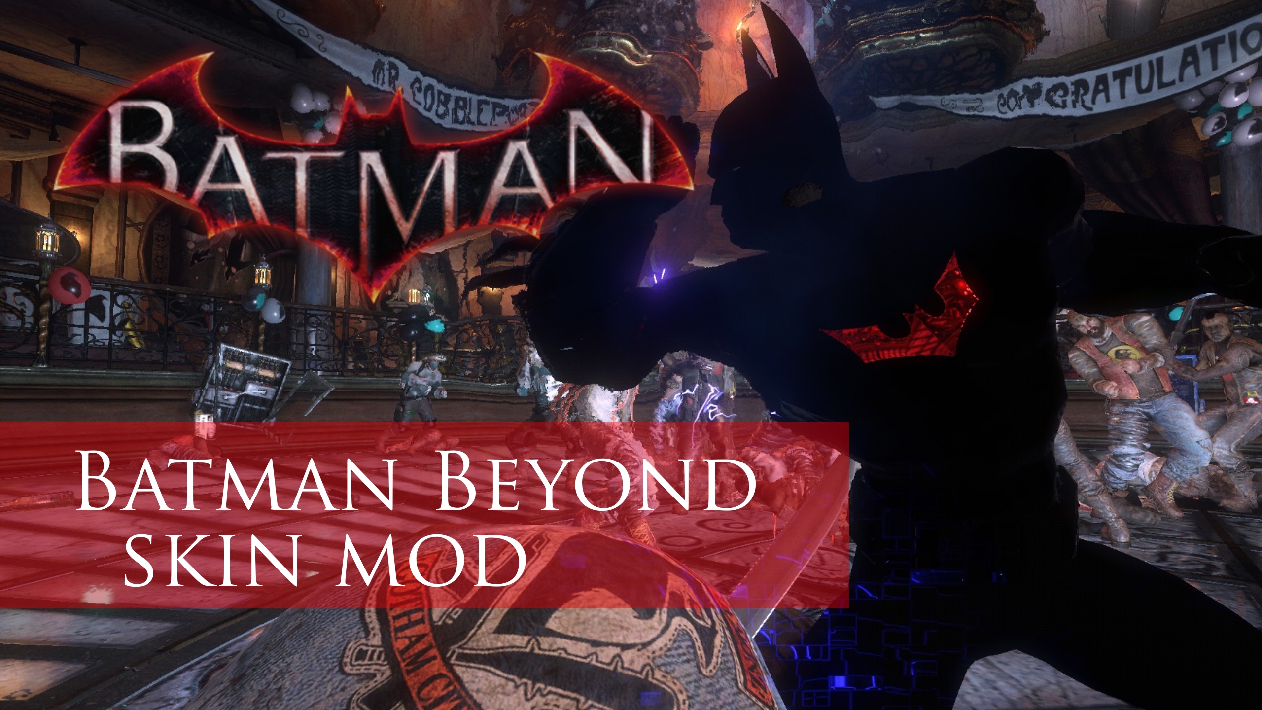 Animated Batman Begins skin mod for Arkham City by