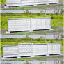 Modular concrete fence panels (free 3D model OBJ)