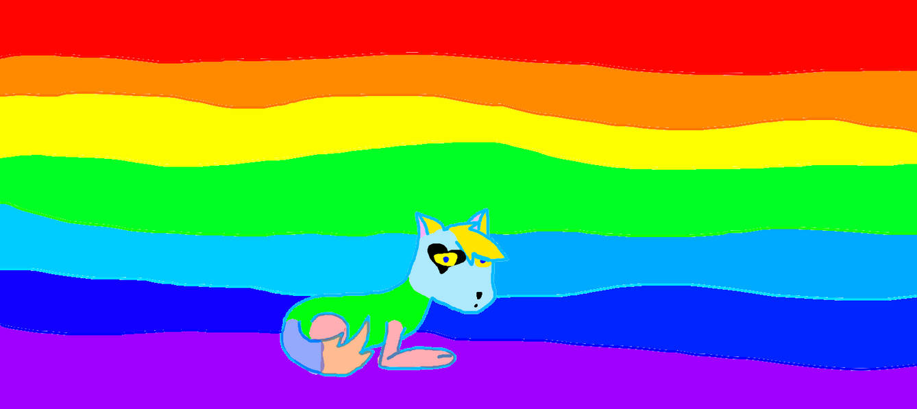 Rainbow Wolf Adoptable by StephanoxStephanie on DeviantArt